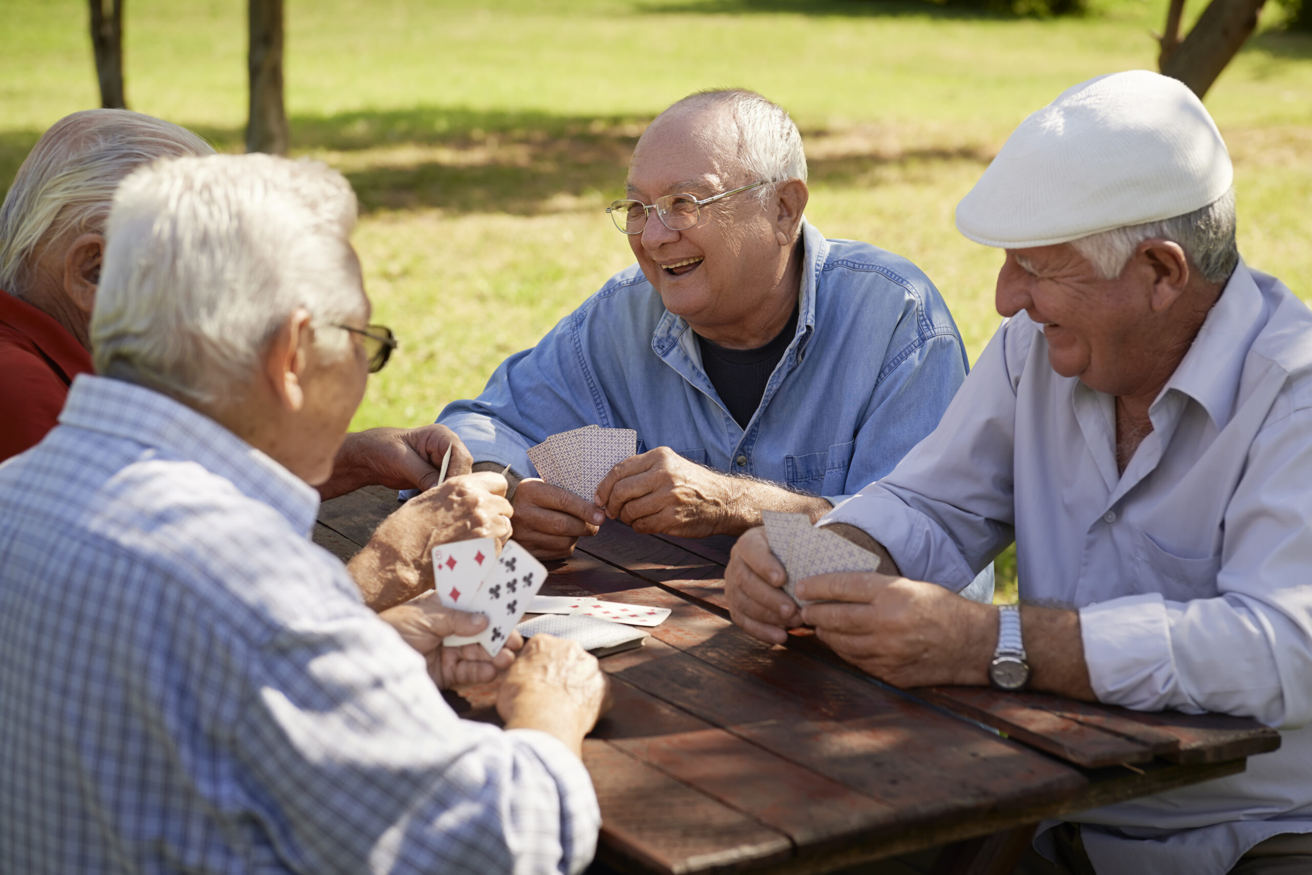 Group of senior playing cards